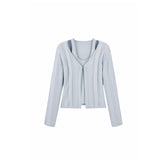 Women's Lurex Textured 2-in-1 Knitting Cardigan